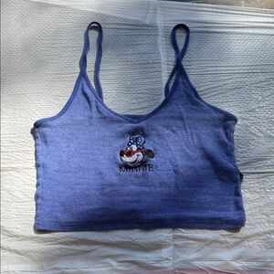 Disney Blue Minnie Mouse Crop Top Pajama